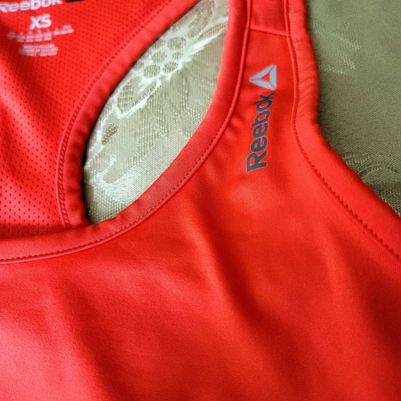 Reebok Speedwick Petite Orange Racerback Sports Bra Vest Top Size XS - Picture 4 of 8